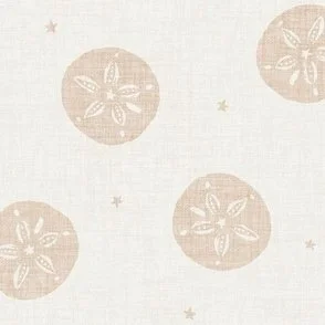 Sand Dollars - Beach Beige & Warm White - Coastal Sea Urchin Shells by Rocket & Indigo