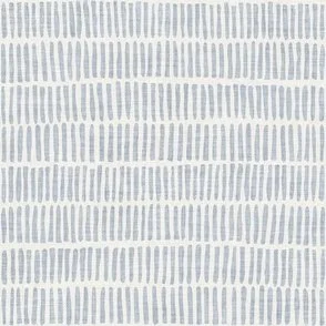 Freehand Marks - Blue-Gray - Hand-Drawn Line Organic Stripes by Rocket & Indigo