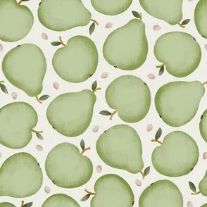 Orchard Fruit - Fresh Green - Apples & Pears Harvest by Rocket & Indigo