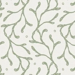 Seaweed Dance - Ivory Dune Grass - Coastal Casual Botanical by Rocket & Indigo