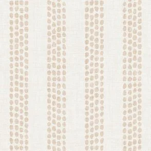 Pebble Stripe - Warm White & Beach Beige - Organic Dot Columns by Rocket & Indigo