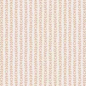 Saltgrass Organic Stripe - White & Apricot Orange by Rocket & Indigo