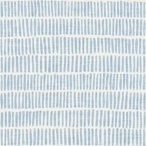 Freehand Marks - Sky Blue - Hand-Drawn Line Organic Stripes by Rocket & Indigo
