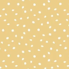 Seed Scatter - Pastel Yellow & White - Botanical Organic Dots Pattern by Rocket & Indigo