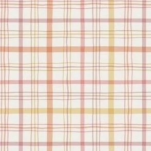 Picnic Blanket Plaid - Sunshine - Cottagecore Checkered Lines by Rocket & Indigo