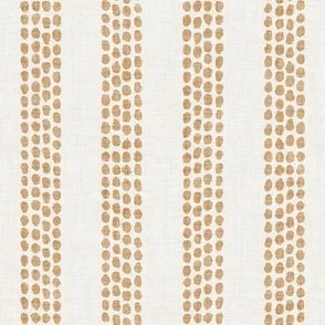 Pebble Stripe - Warm White & Golden Sand - Organic Dot Columns by Rocket & Indigo