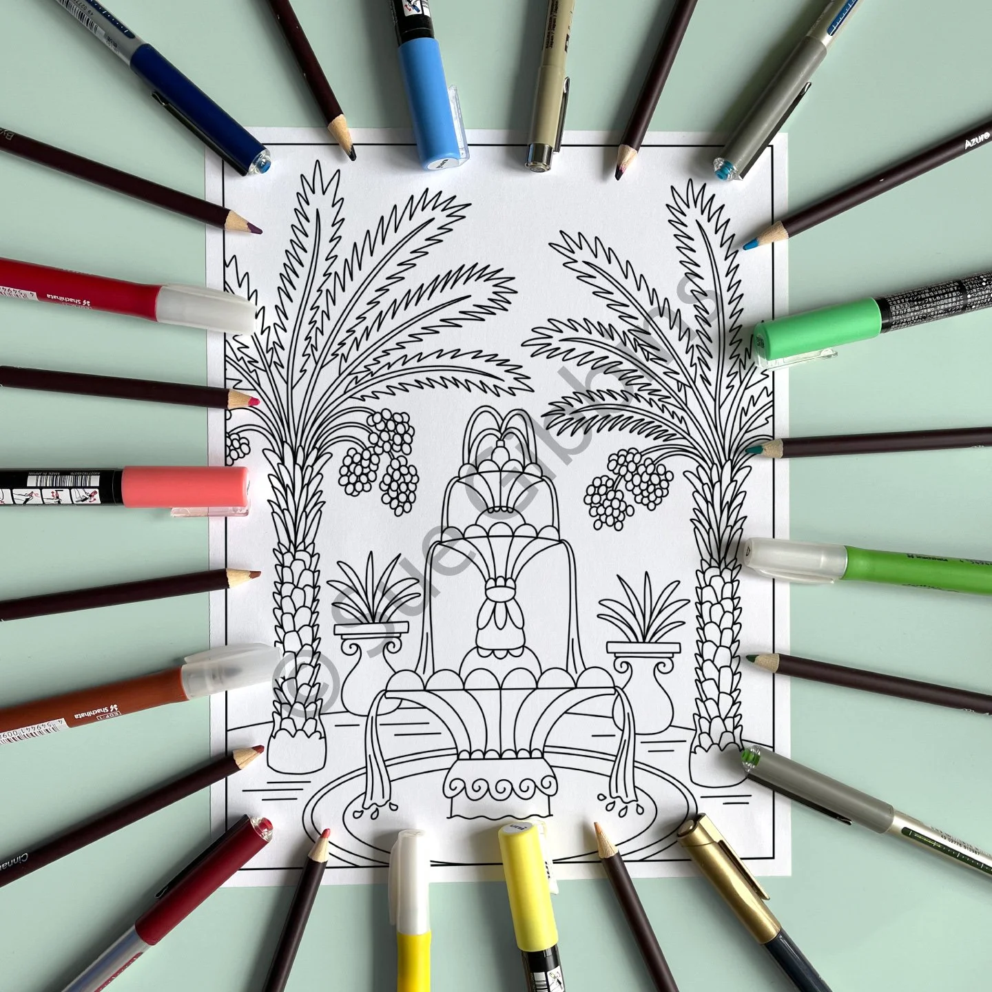 US-PencilPen-Coloring_Fountain-Palms.jpg