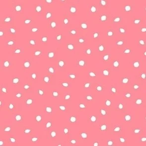 Seed Scatter - Sweet Pink & White - Botanical Organic Dots Pattern by Rocket & Indigo