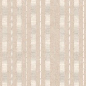 Stacked Stripes - Sand Beige and Cloud White by Rocket & Indigo