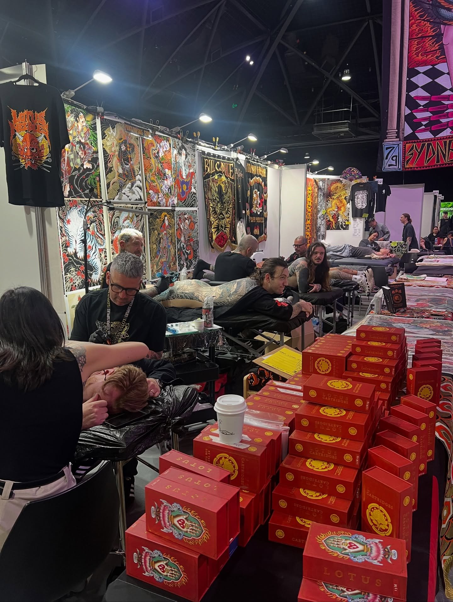 Day one at @theirongatetattooconvention ! 

Thanks to everyone who came by to say hi today, we&rsquo;ll be back tomorrow in row D with lots of free samples to give out!