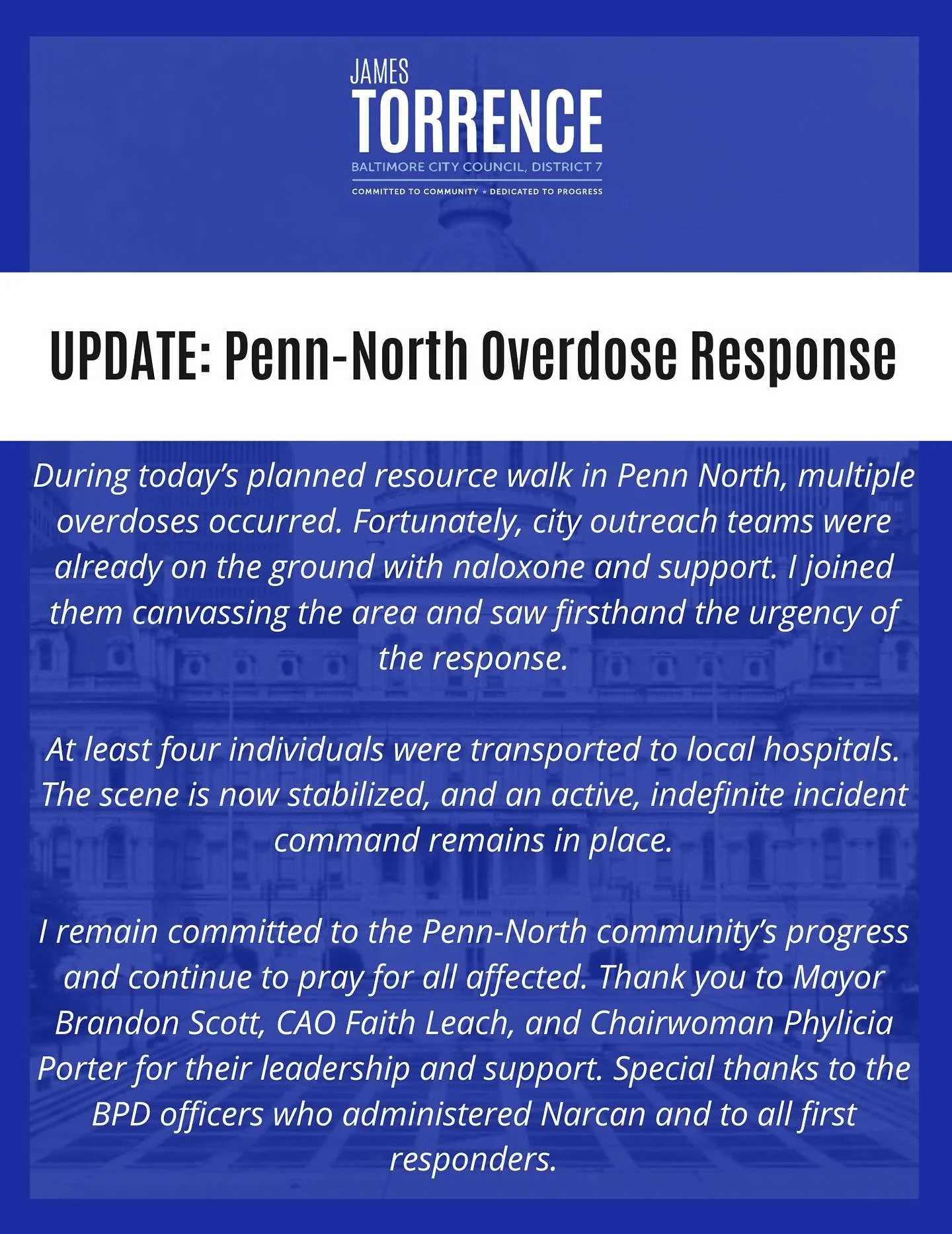 UPDATE: Penn-North Overdose Response