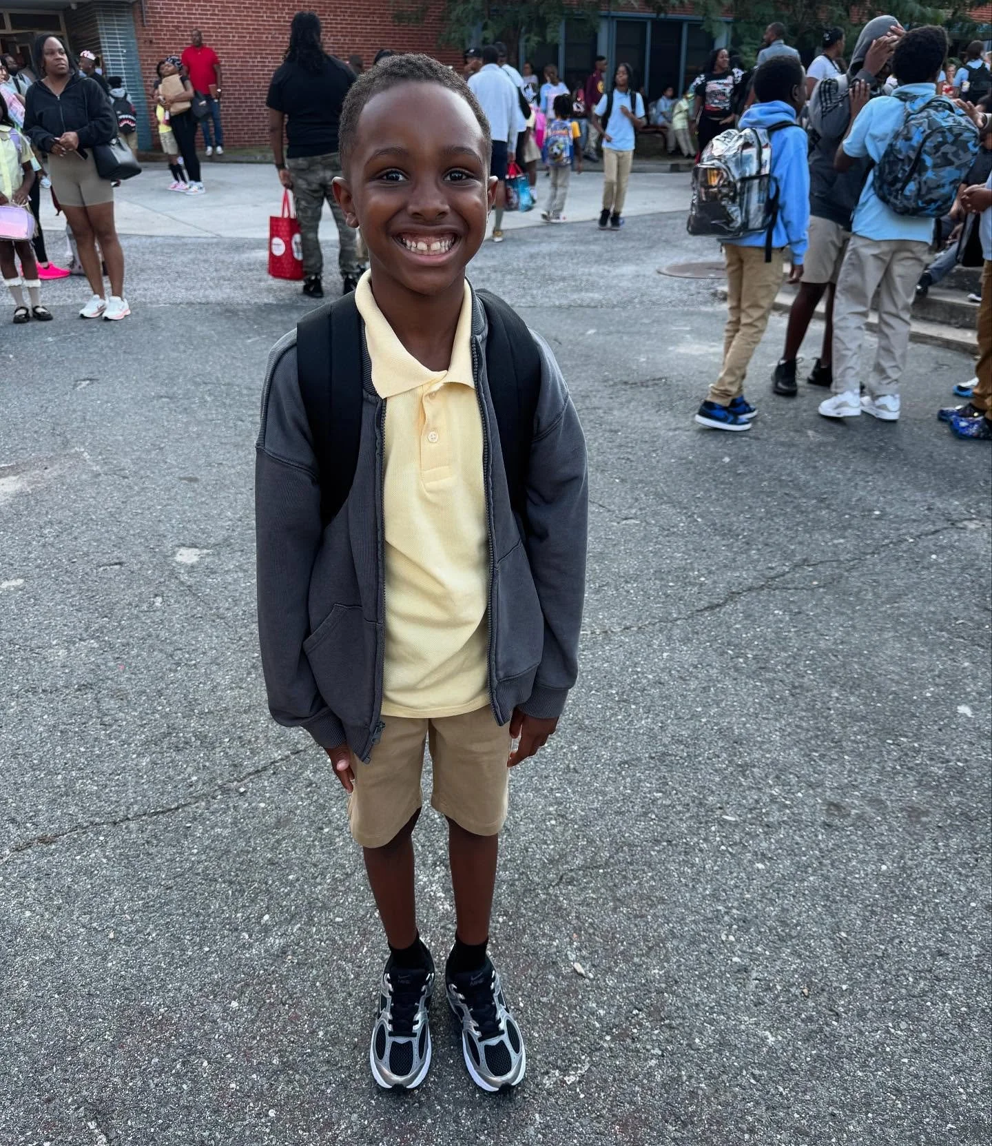 Big smiles for the first day of 1st grade! So proud of you, Jace and excited for all that&rsquo;s ahead! #CitySchoolsFirstDay