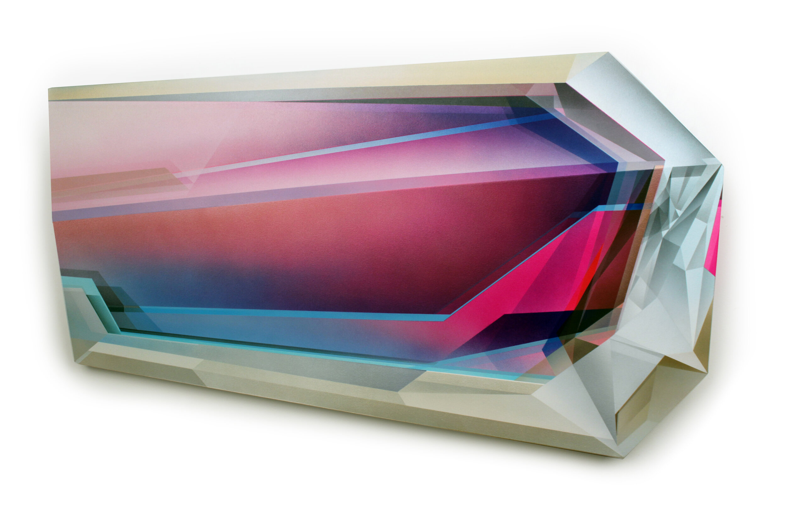  Protoform Pink Gold  26” x 41” x 5”  Acrylic on canvas 