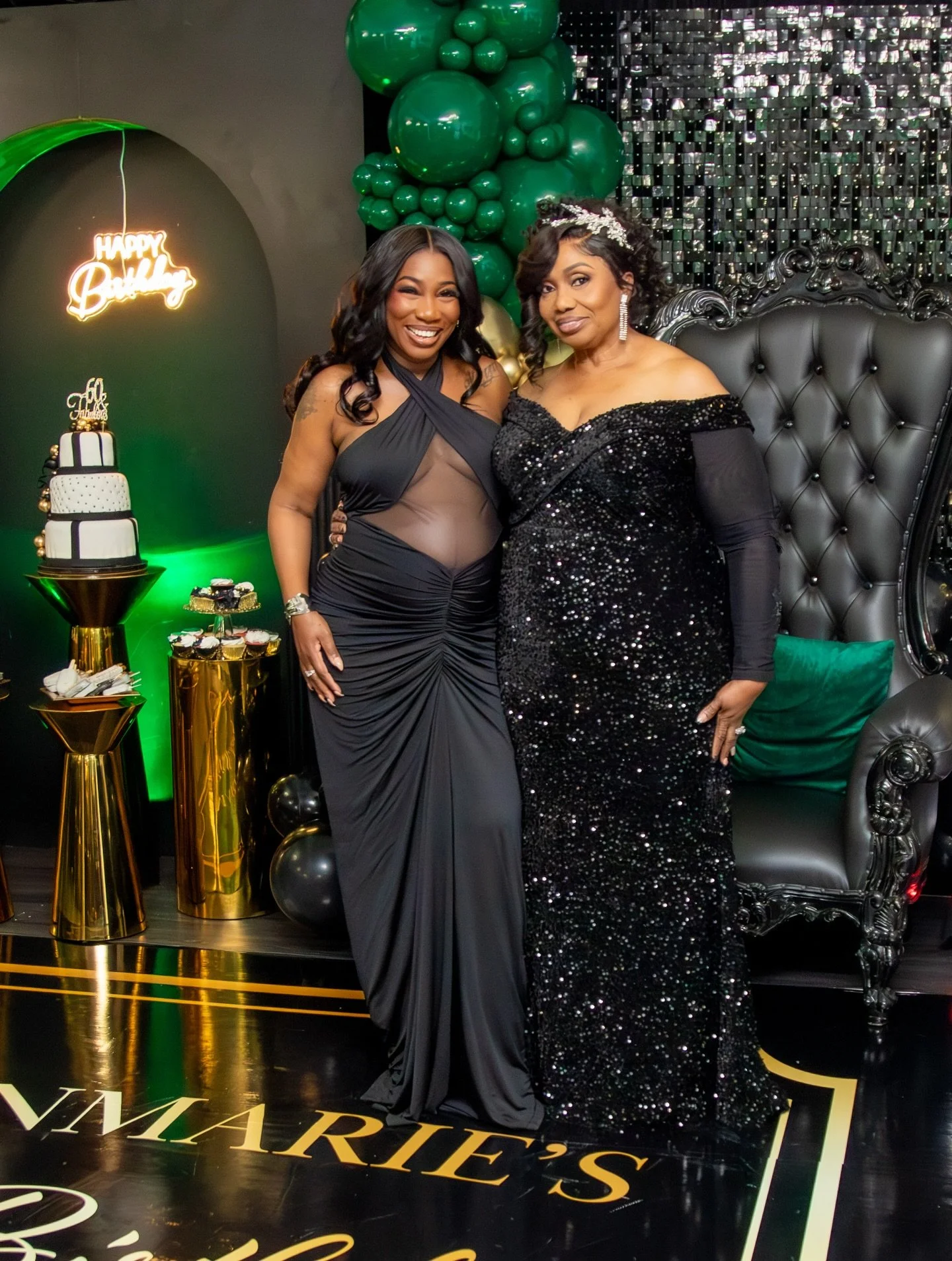 A week ago celebrating our mom&rsquo;s 60th birthday, I&rsquo;m still recovering but we had a blast. 60 and fabulous @jfabulous_1 🎊🥳

Decor | @alyssaschiccreations