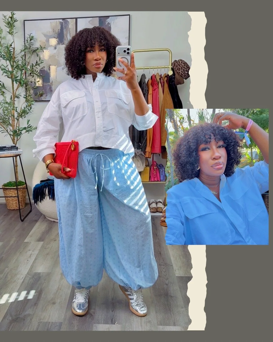 After a complete meltdown yesterday, I mean bawling😭😭because I couldn&rsquo;t put my socks on I had to go outside today. 

And of course I had to look cute and a balloon pants has been a staple in my maternity wardrobe. Comment SHOP or NEED for a l