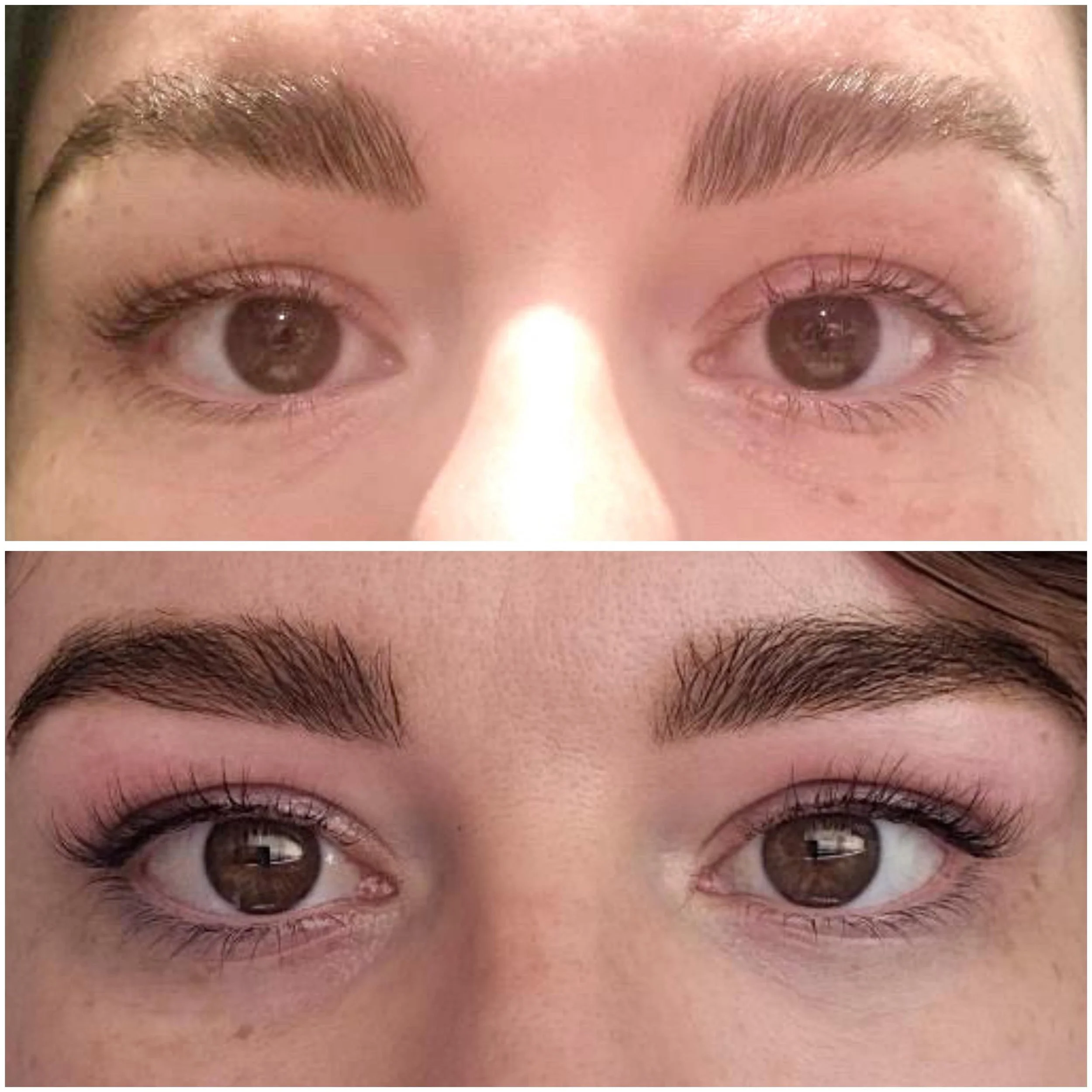 Makeup-free Before and After shot for my lovely client who has been using my lash serum daily for 2 months. 👌🏽👏🏽 So beautiful. Get yours now via emmajayne.com.au 🖤 #lashfridays #lashserum #ordernow #results