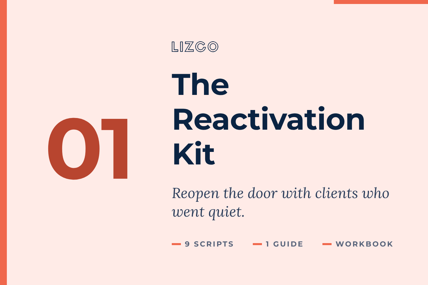 Reactivation Kit cover, reopen the door with clients who went quiet.