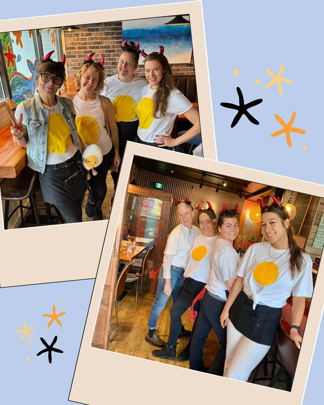 Happy Halloween 👻 and a throwback to Halloween 2024 and your 2022 with the Deviled Eggs! 🥚😈 

We&rsquo;re open today until 2pm so you can fuel up pre-Halloween Costume Parade! 🎃 @downtowncomox 

.
.
.
.
#Comox #DowntownComox
#ComoxValley #comoxbr