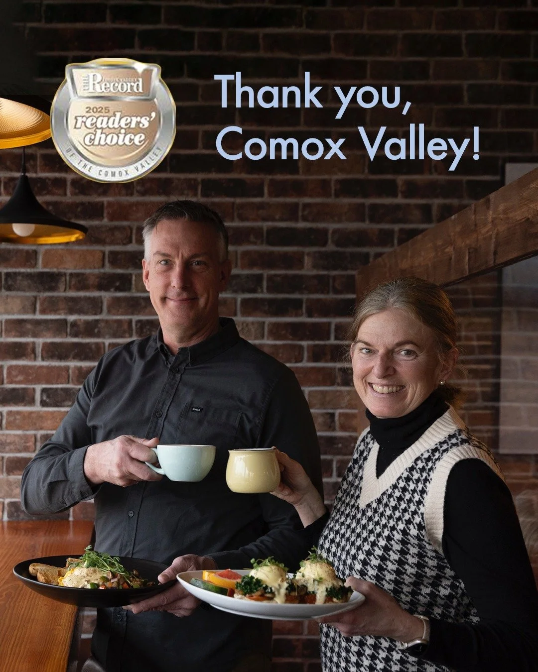 We won a Comox Valley Reader&rsquo;s Choice Award!!!

Thank you from the bottom of our hearts for all your support. We&rsquo;re so lucky to be part of such a wonderful community 💙💛🧡

And a huge shoutout to everyone nominated in our category - we&r