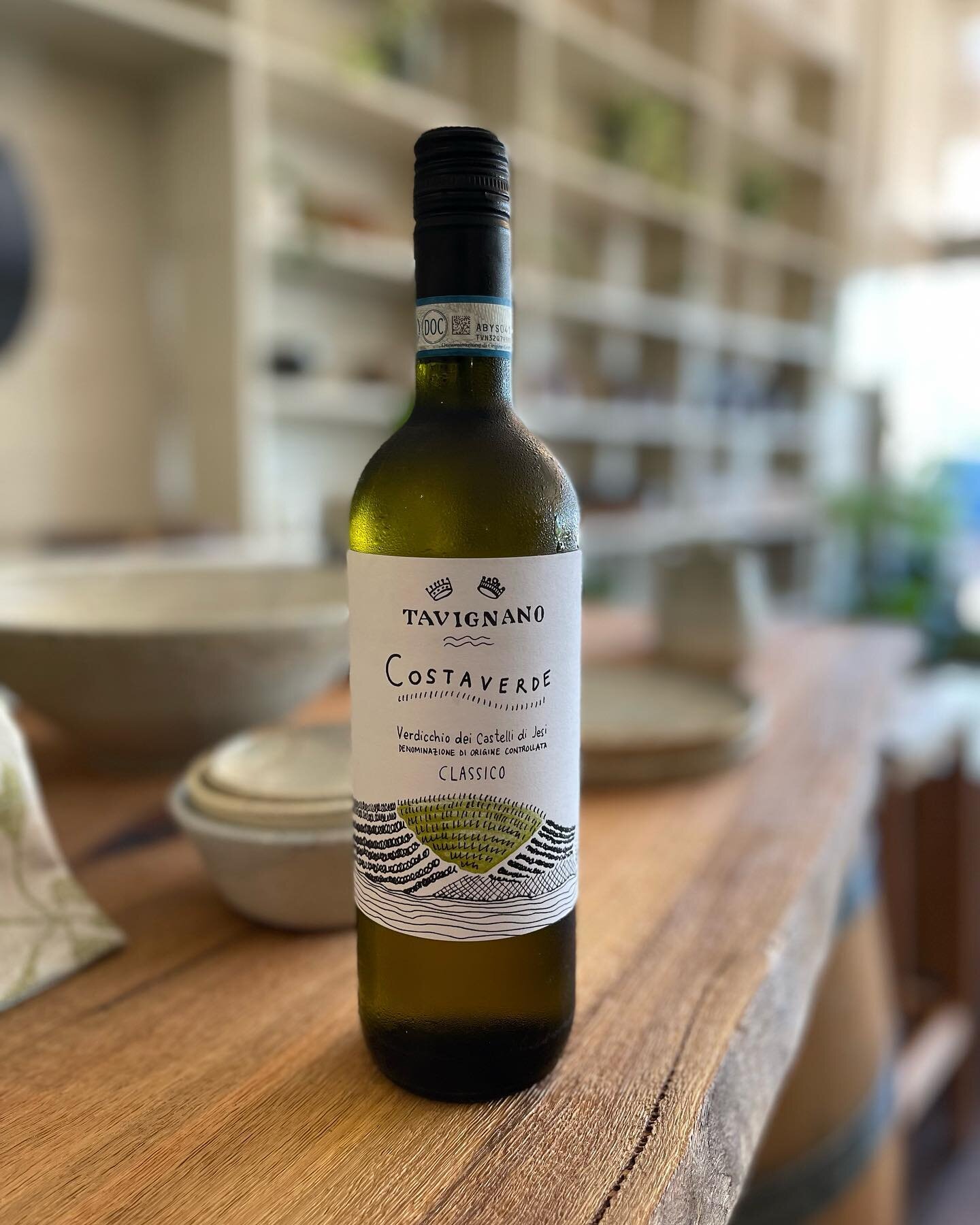 Top value 100% Verdicchio from the Marche region of Italy. Castelli di Jesi DOC. 
If you&rsquo;ve spent any time in the Marche then one sip of this and you&rsquo;ll be back in an instant. 
Beautifully perfumed. orchard blossoms. brimming with flavour