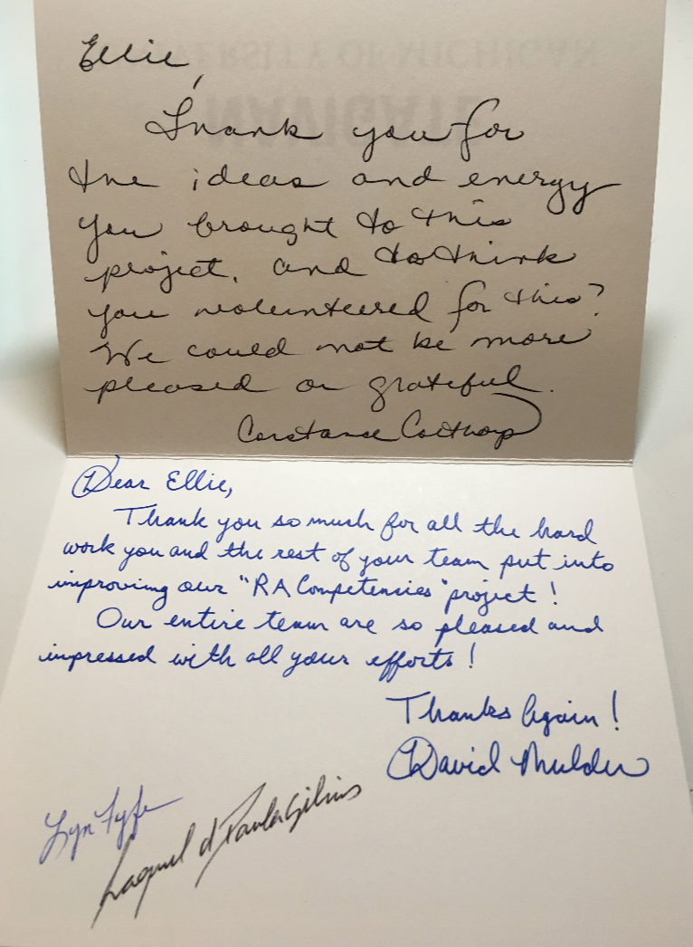 Individual note from our client