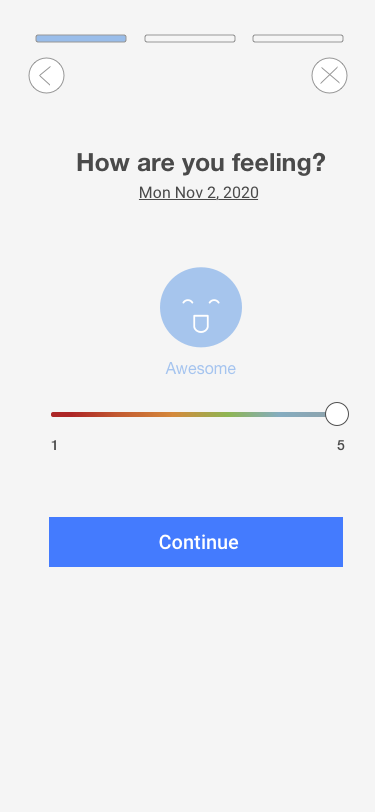 Check their emotion after each completion