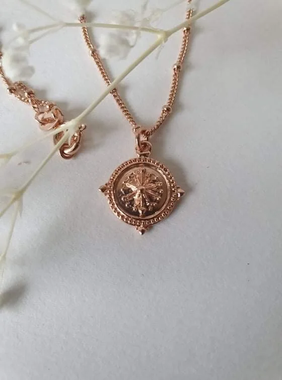 K Rose Gold Vermeil Ball Chain Necklace 