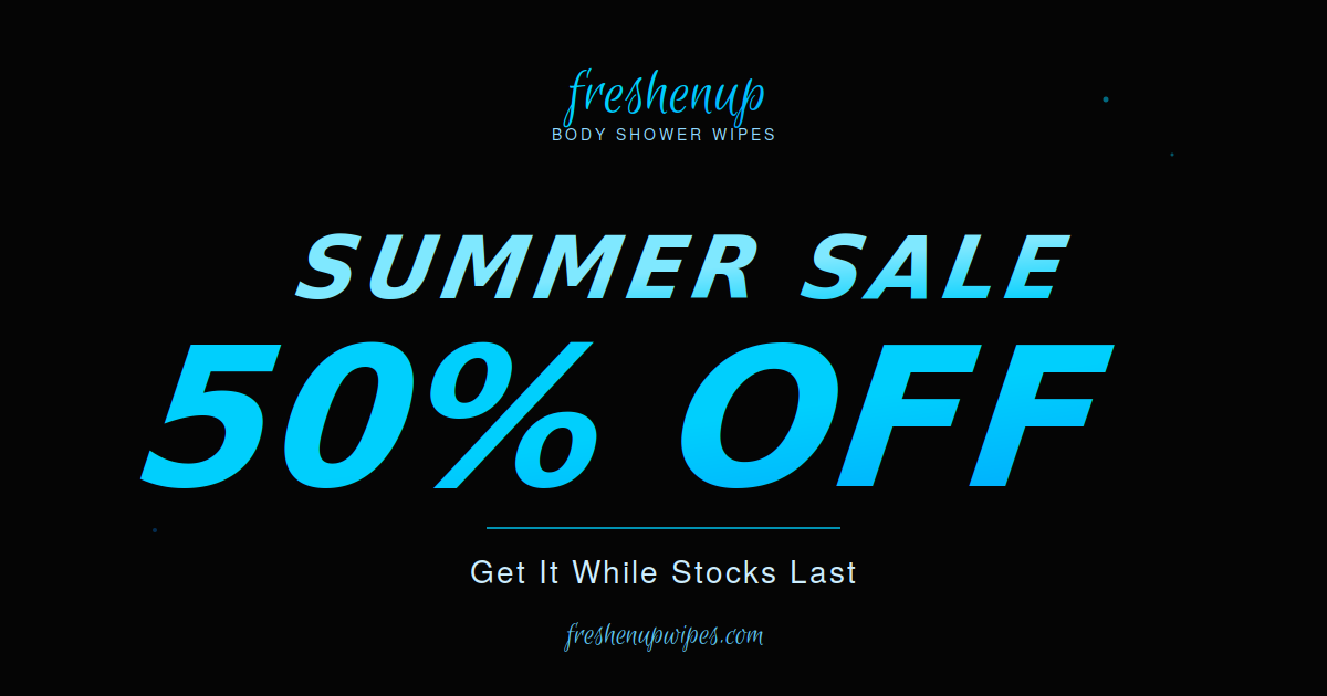 freshenup wipes SUMMER SALE
