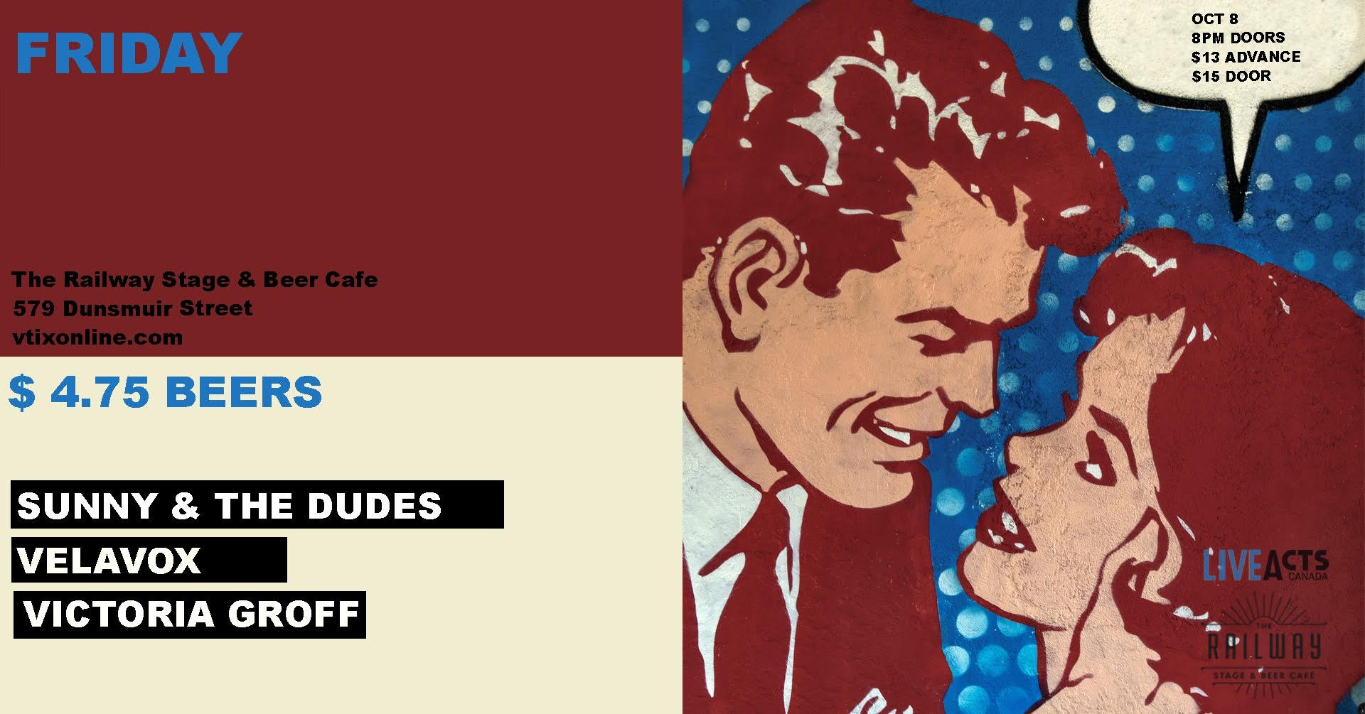 Sunny &amp; the Dudes w/ Velavox &amp; Victoria Groff