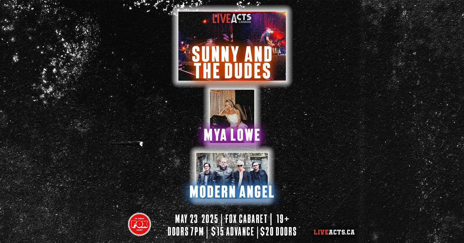 Sunny &amp; the Dudes @ the Fox with Mya Lowe and Modern Angel