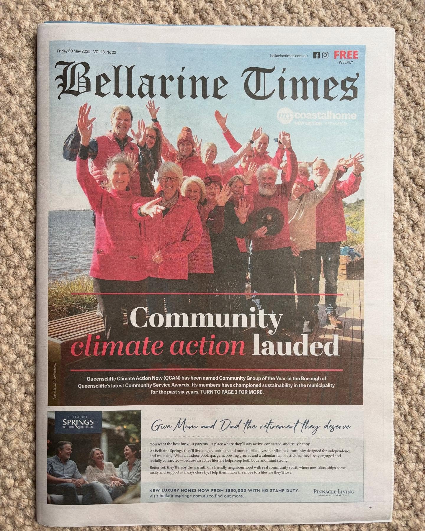 &ldquo;It&rsquo;s fantastic to get the recognition from the community who&rsquo;ve supported us right from the start,&rdquo; says Peter Cook, Acting President of QCAN in this front page article of @bellarinetimes - out now! 

From covering our primar