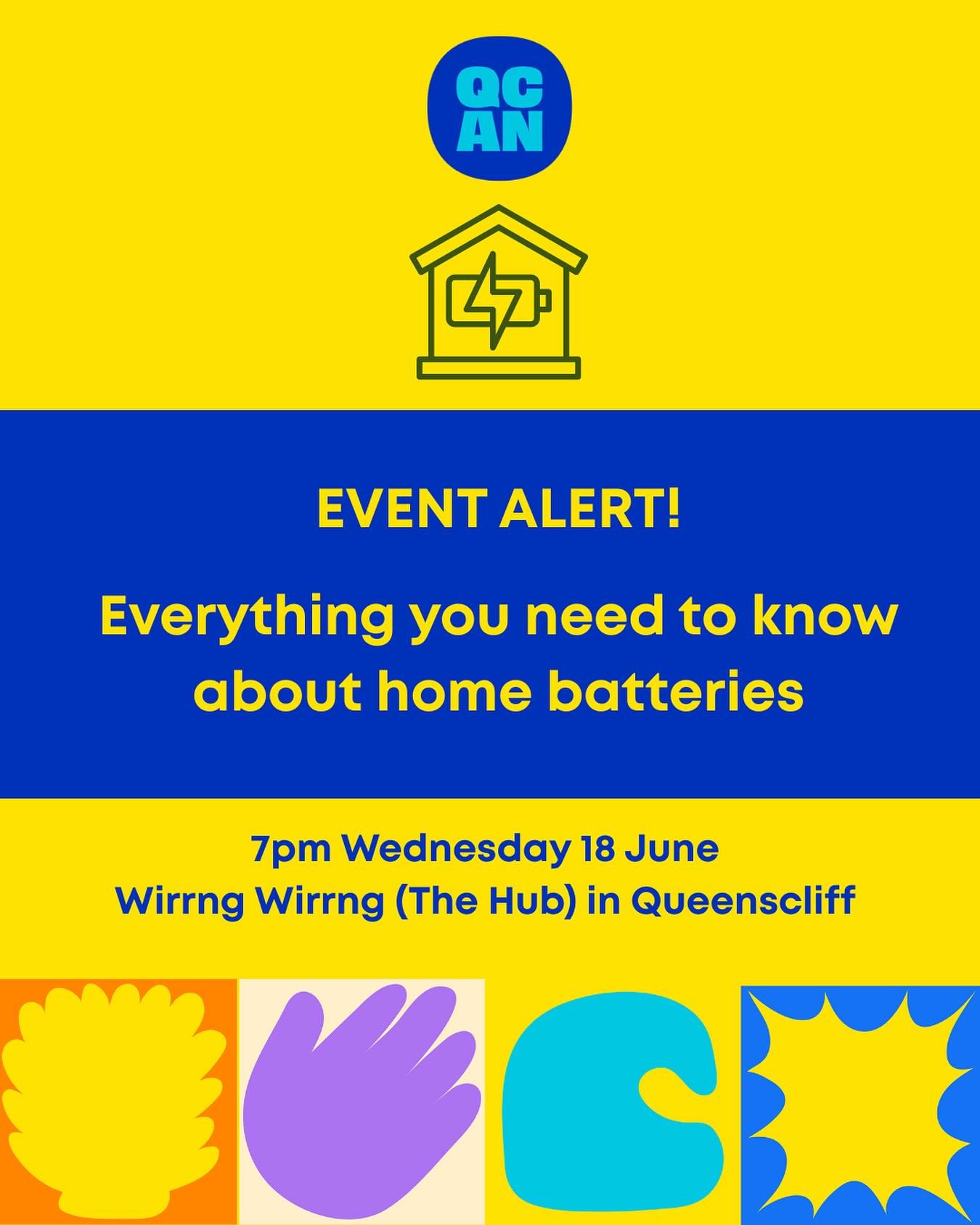 The home battery landscape is changing with new federal rebates about to land. Join us at The Hub with all your questions! 7pm on Wed 18 June. Please register via the link in our bio. Big thanks to local experts @solarbatteriesonline for providing th