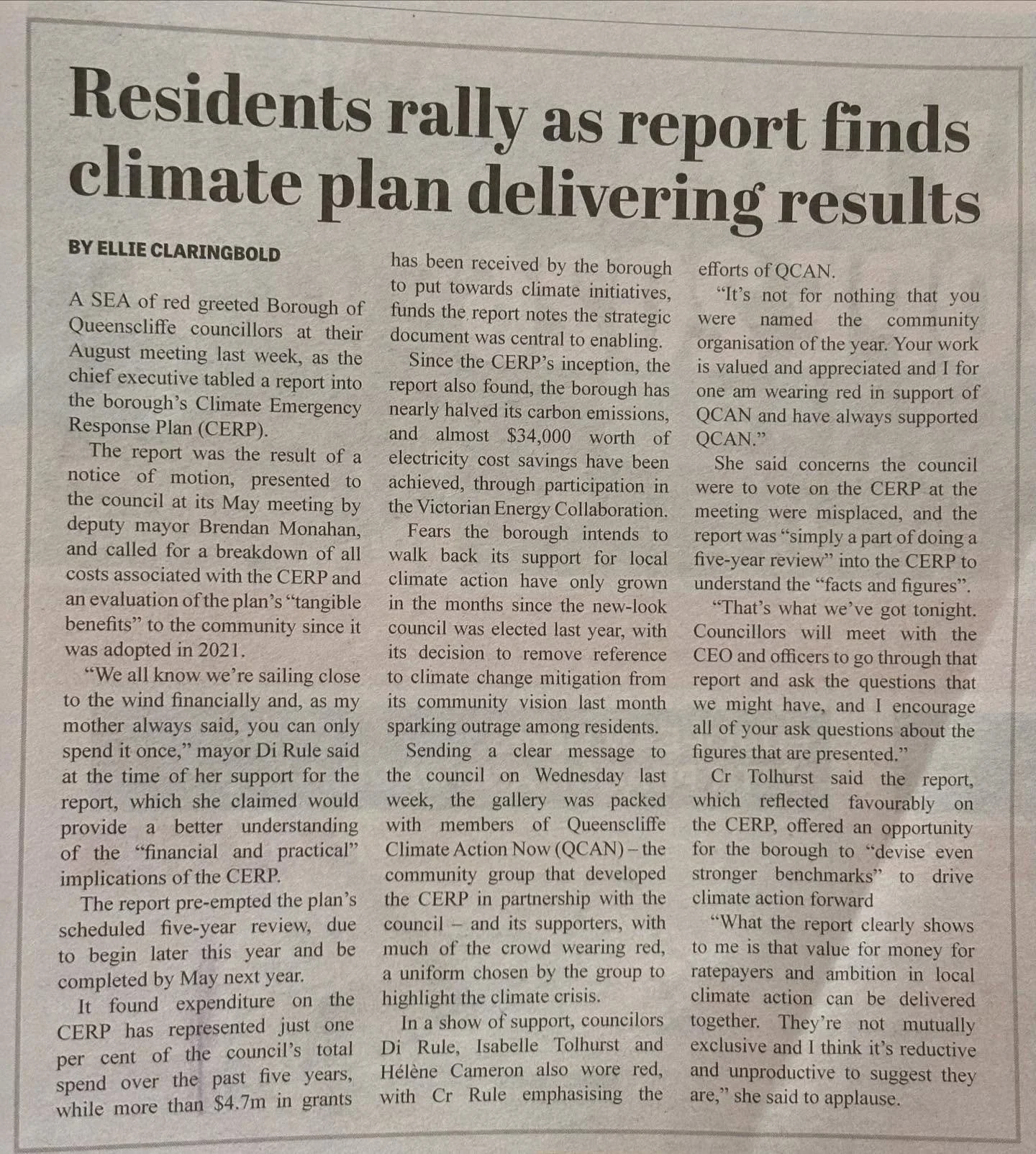 Such great reporting by The Bellarine Times - if you missed last month&rsquo;s meeting this is a helpful summary of what happened.