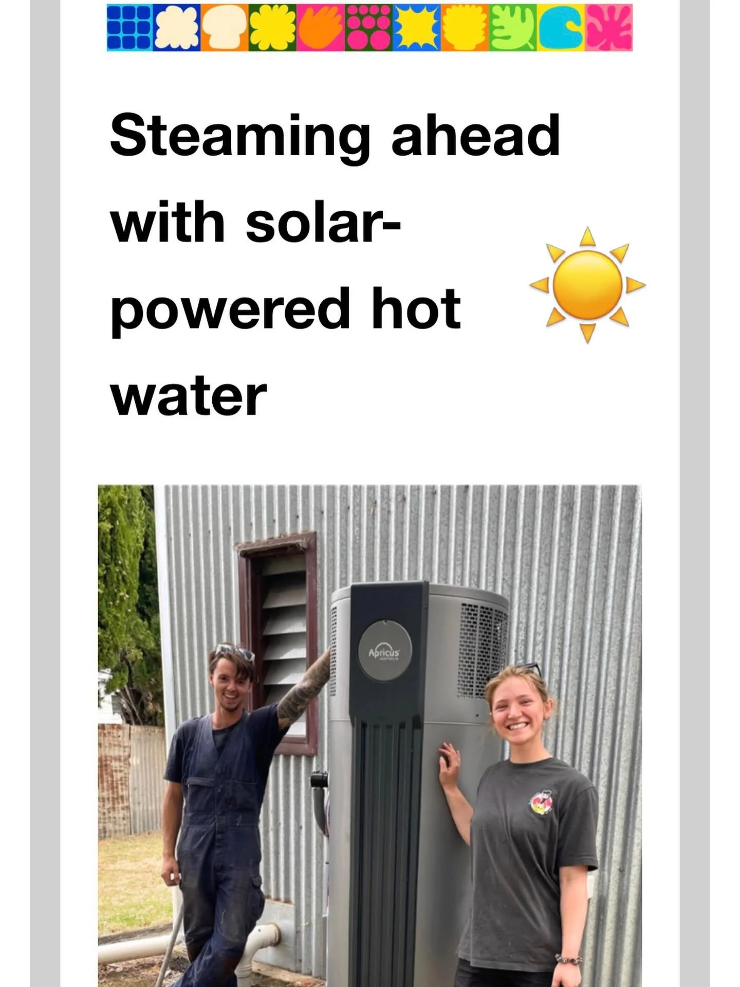 The Bellarine Railway recently replaced the aging gas hot water system in their Queenscliff workshop with an efficient electric heat pump hot water system!

QCAN worked together with the @geelong_sustainability Community Power Hub to assess energy ef