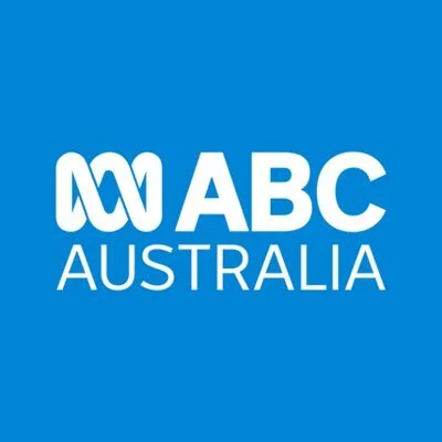 ABC Australia logo with blue background and white text