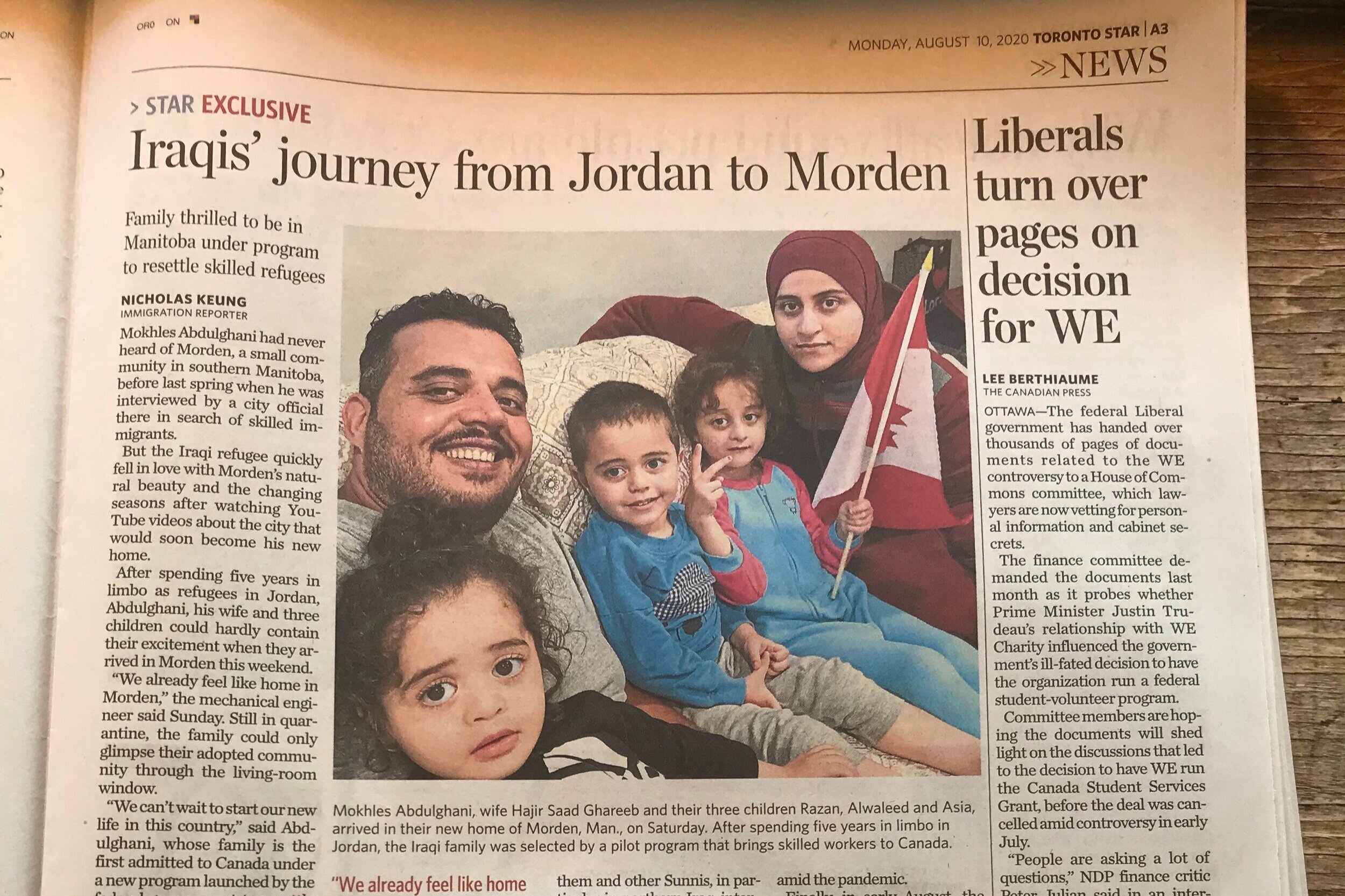 Engineer and former refugee family arrives in Canada as borders reopen