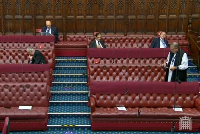 Above: Lord Bishop of Durham speaking to the House of Lords