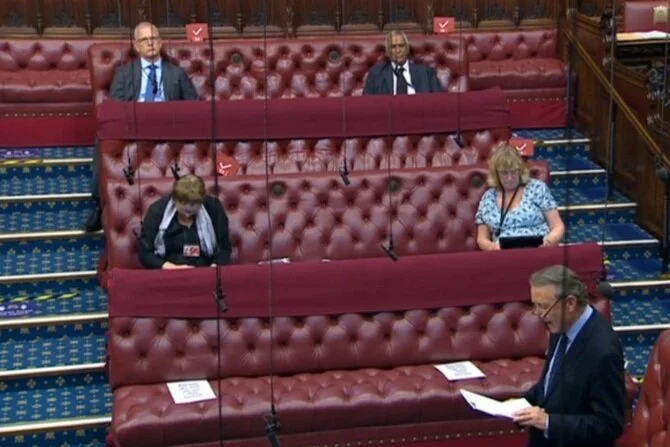 Above: Lord Alton of Liverpool speaking to the House of Lords in support of Amendment 31 on 9 September 2020