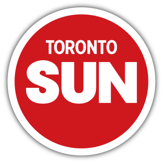 Red circular logo with white text reading 'TORONTO SUN'.