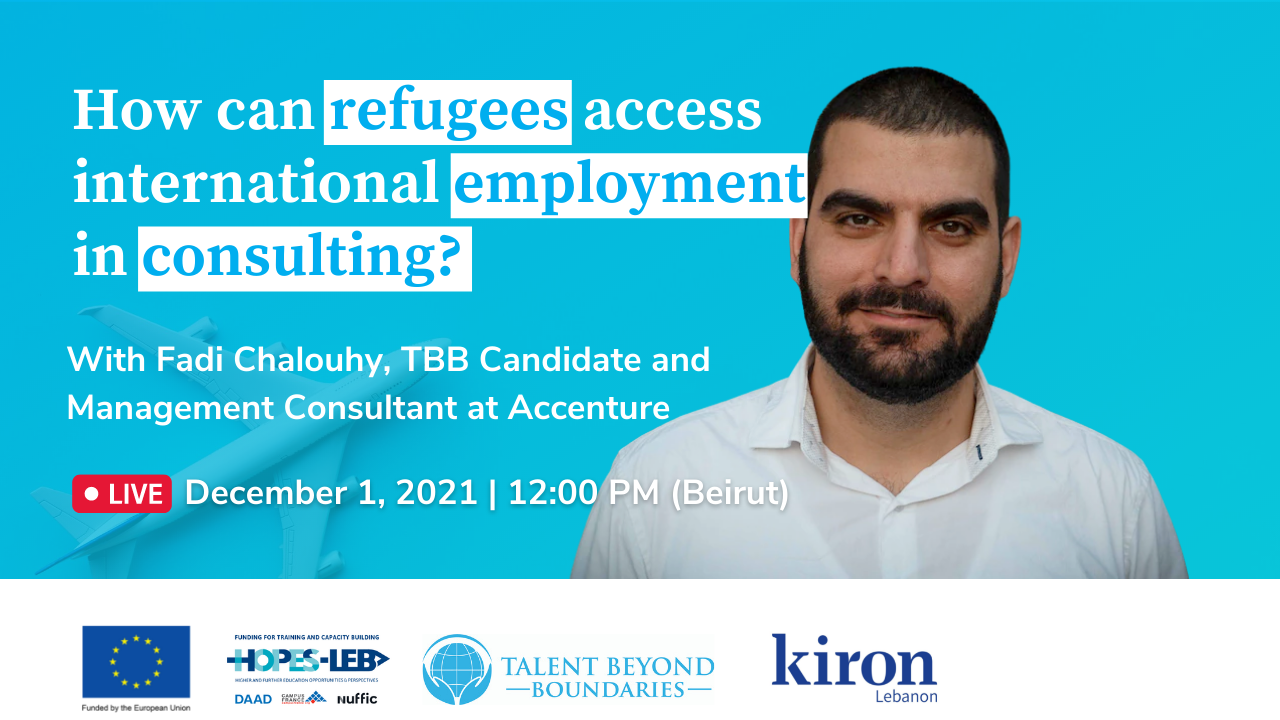 How can refugees access international employment in consulting?