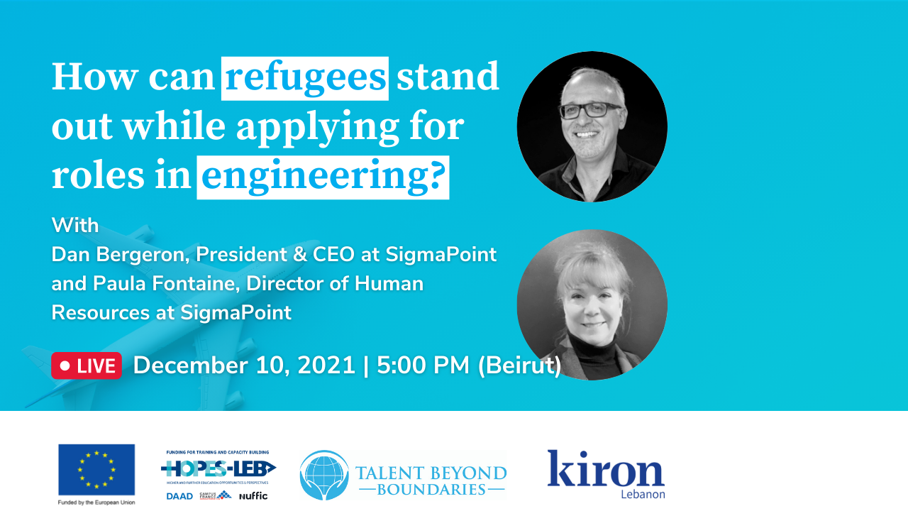 How can refugees stand out while applying for roles in engineering?