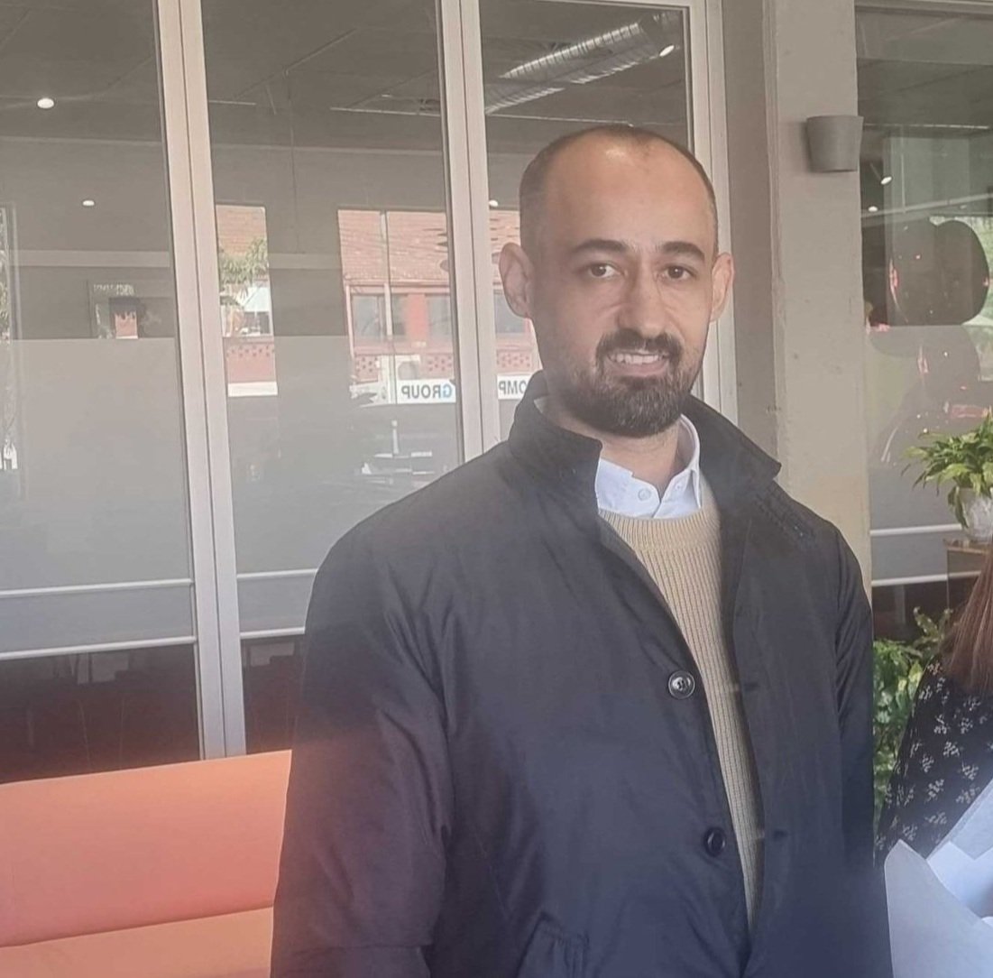 A photo of Haitham during his meeting with our ANZ co-director, Louna Ghawi