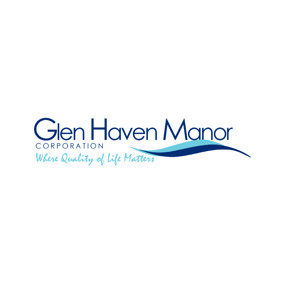 Glen Haven Manor Corporation logo with blue waves and slogan 'Where Quality of Life Matters'.