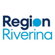 Region Rivering logo with stylized text and a speech bubble icon.