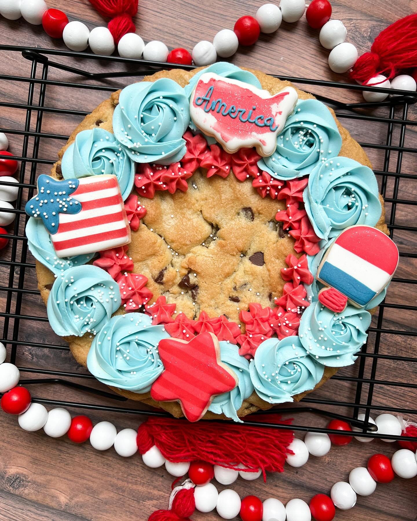 🇺🇸July 4th presale! 🇺🇸I will have full size cookie cakes and cookie kits up for a presale this Sunday at 2 PM. Pickup will be July 2nd or 3rd. (Bakery shed will also be open those days) the sale will be on my website www.dehjamade.com