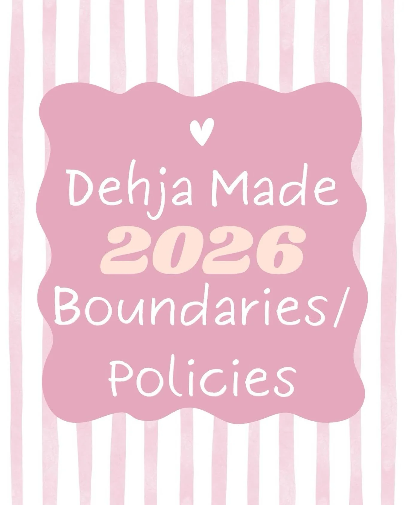 ✨ 2026 Business Boundaries (aka taking better care of myself so I can take better care of you!) ✨

As I head into 2026, I&rsquo;m making a few changes to help keep things running smoothly, protect my creativity, and continue bringing you the quality 