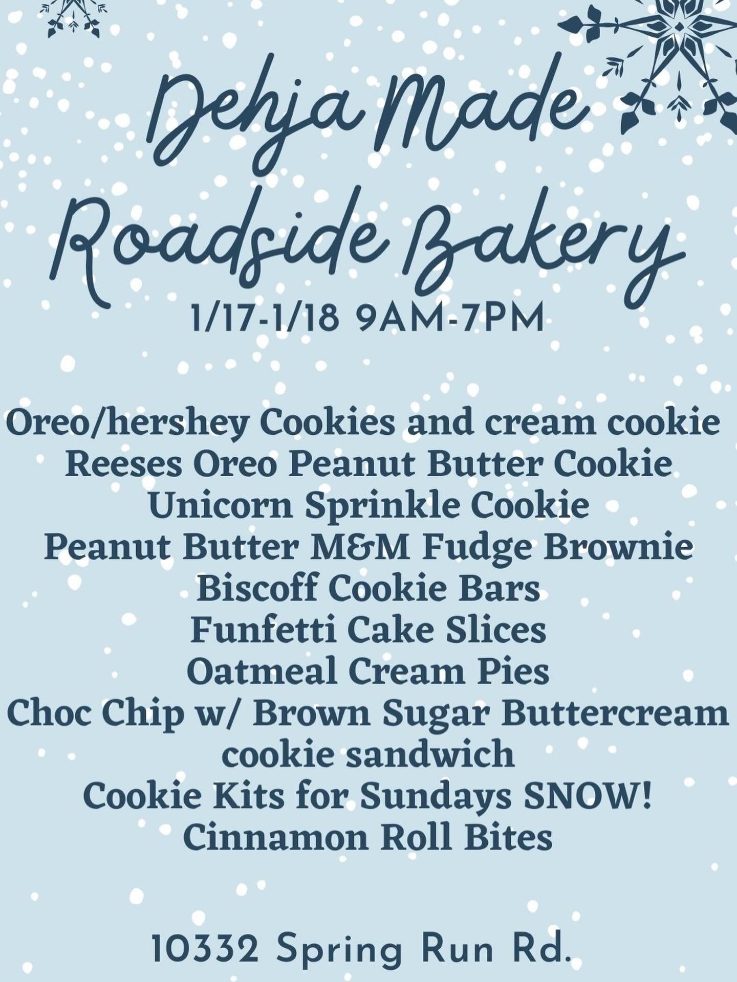 ❄️☃️🌨️Did you know they are calling for SNOW this weekend?!🌨️☃️❄️
This means you MUST stop by the bakery this weekend for snow day treats. I&rsquo;ve decided to add some personal DIY cookie kits for the snow day!