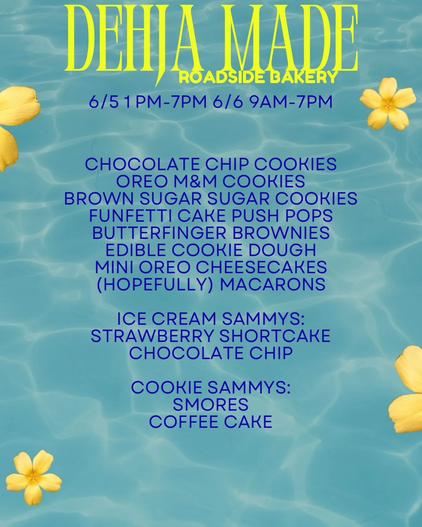 It&rsquo;s gonna be HOT this weekend! Stop by for some treats to take to your pool day, or just to enjoy. I have a lot of treats for the fridge which is helpful to cool off!