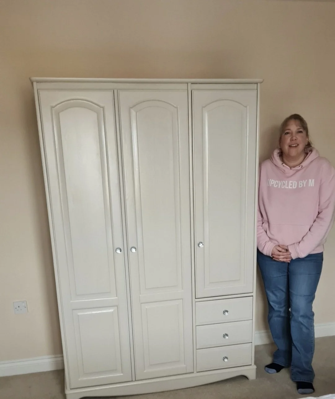 Upcycled by M next to upcycled wardrobe.jpg