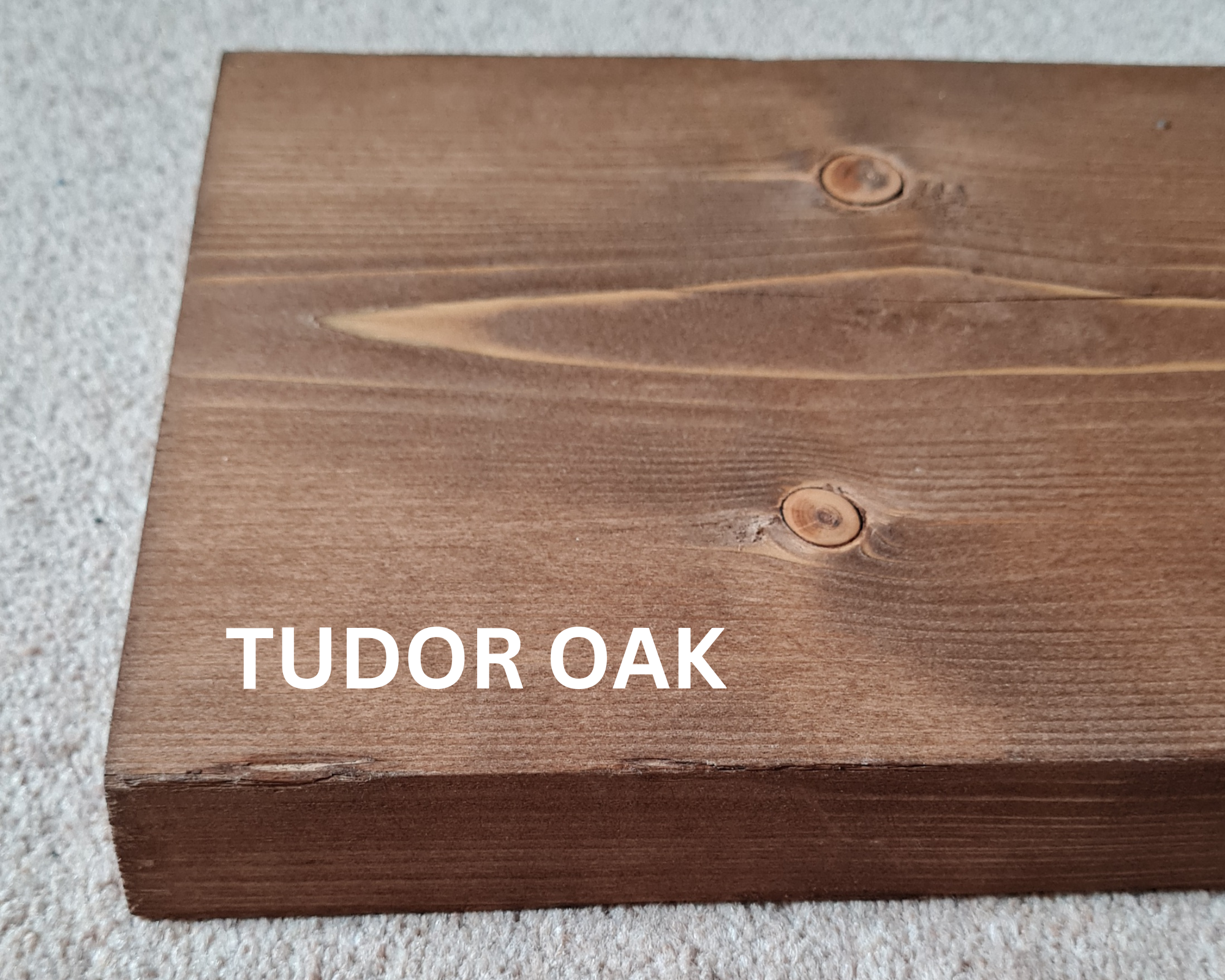 tudor oak stained scaffold shelf
